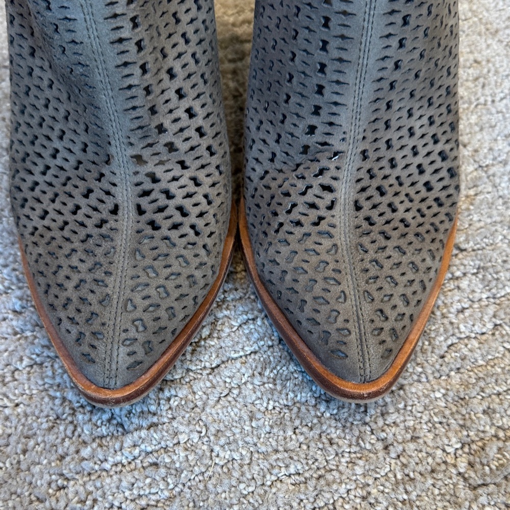 Vince Camino Gray Brown Ankle Boots - Picture 3 of 7